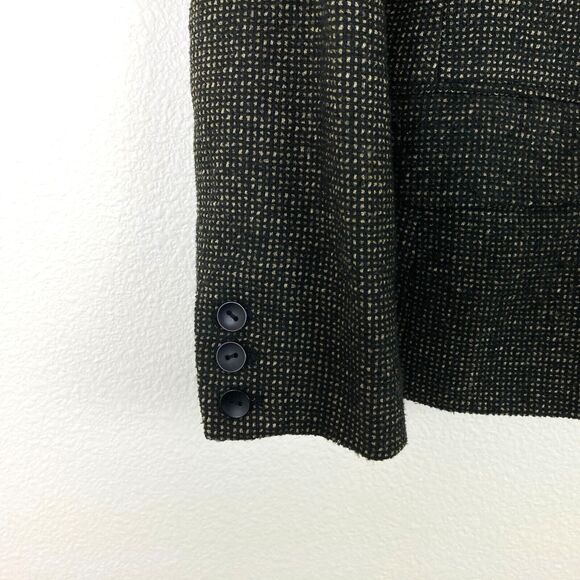 Coldwater Creek Brown Tweed Blazer Jacket Size 6P Faux Double Breasted Pockets - Picture 4 of 8